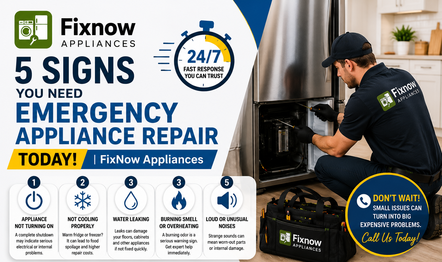 5 Signs You Need Emergency Appliance Repair Today | FixNow Appliances